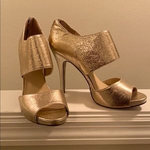Nine West gold heels
